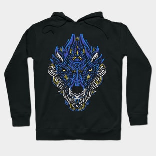 Wolf Head Illustration Hoodie